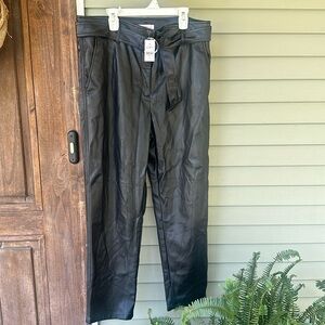 Loft pleather pants w/ built nwt 12 high rise